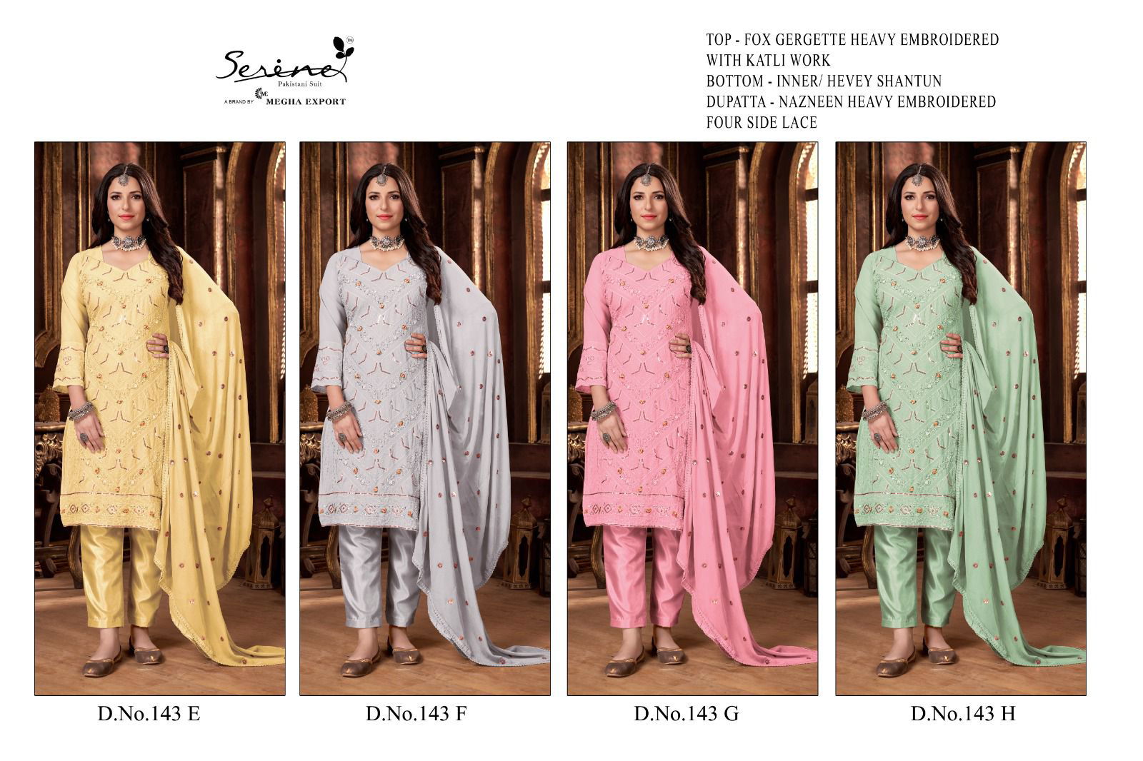 S 143 E To H By Serine Pakistani Suits Catalog